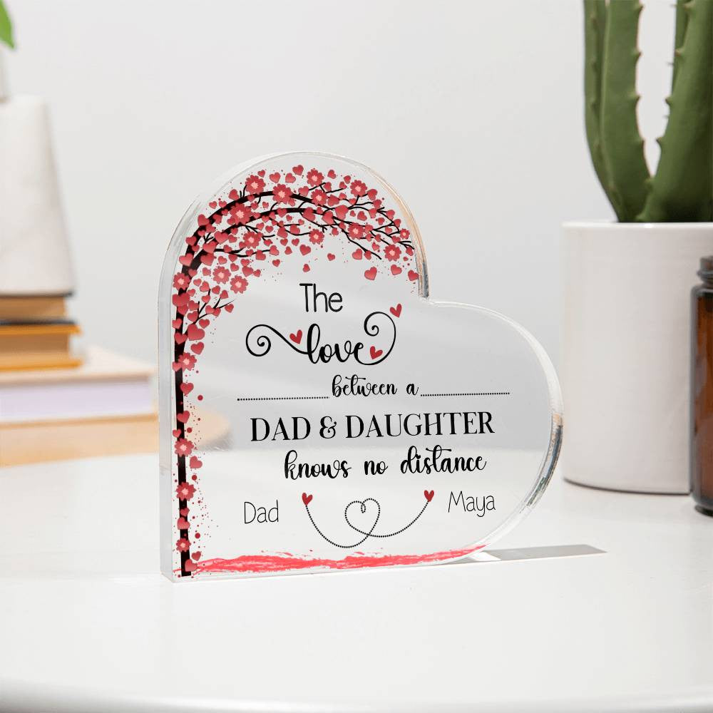 Dad and Daughter Acrylic Plaque-[Heartfelt Family Gift]