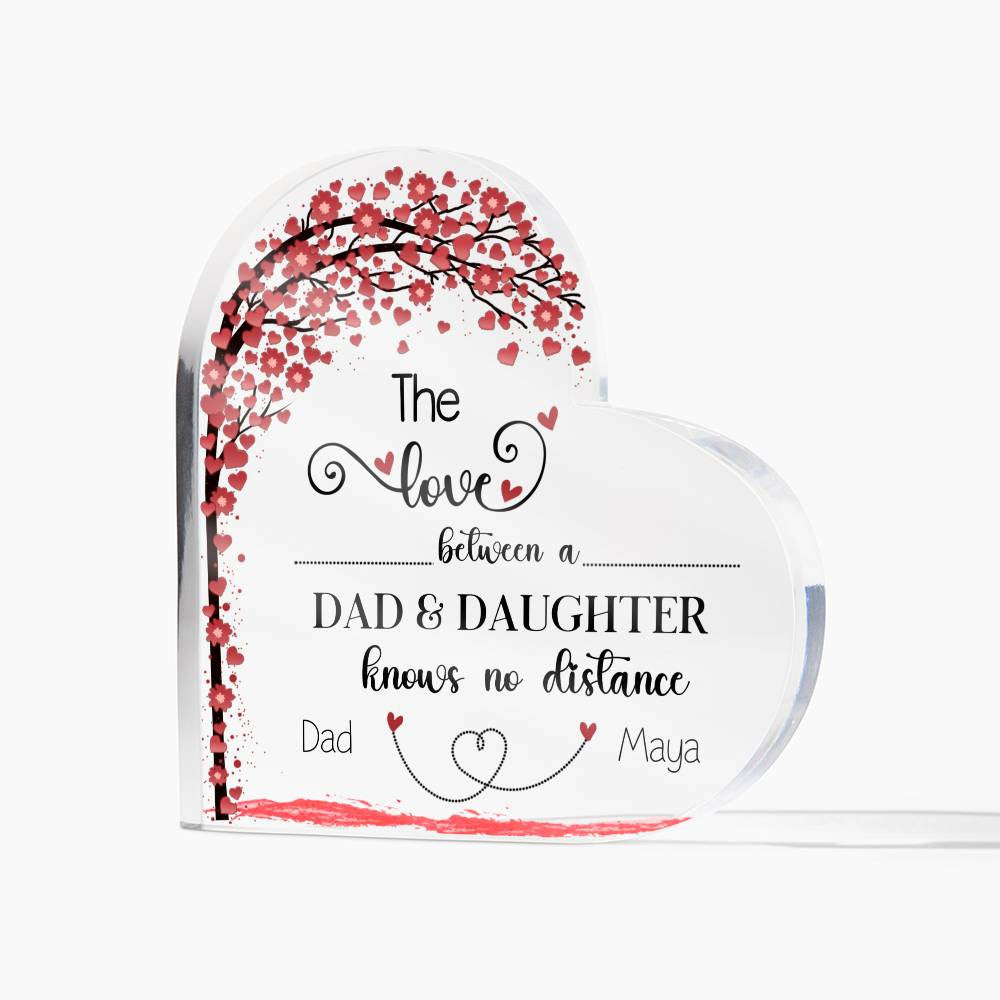 Dad and Daughter Acrylic Plaque-[Heartfelt Family Gift]