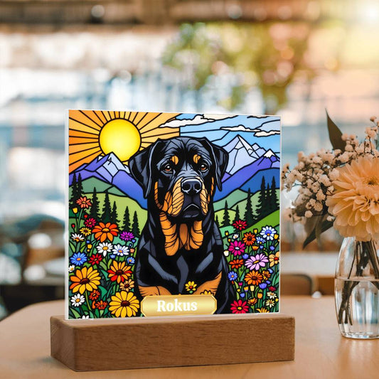 English Retriever Dog Lighted Plaque