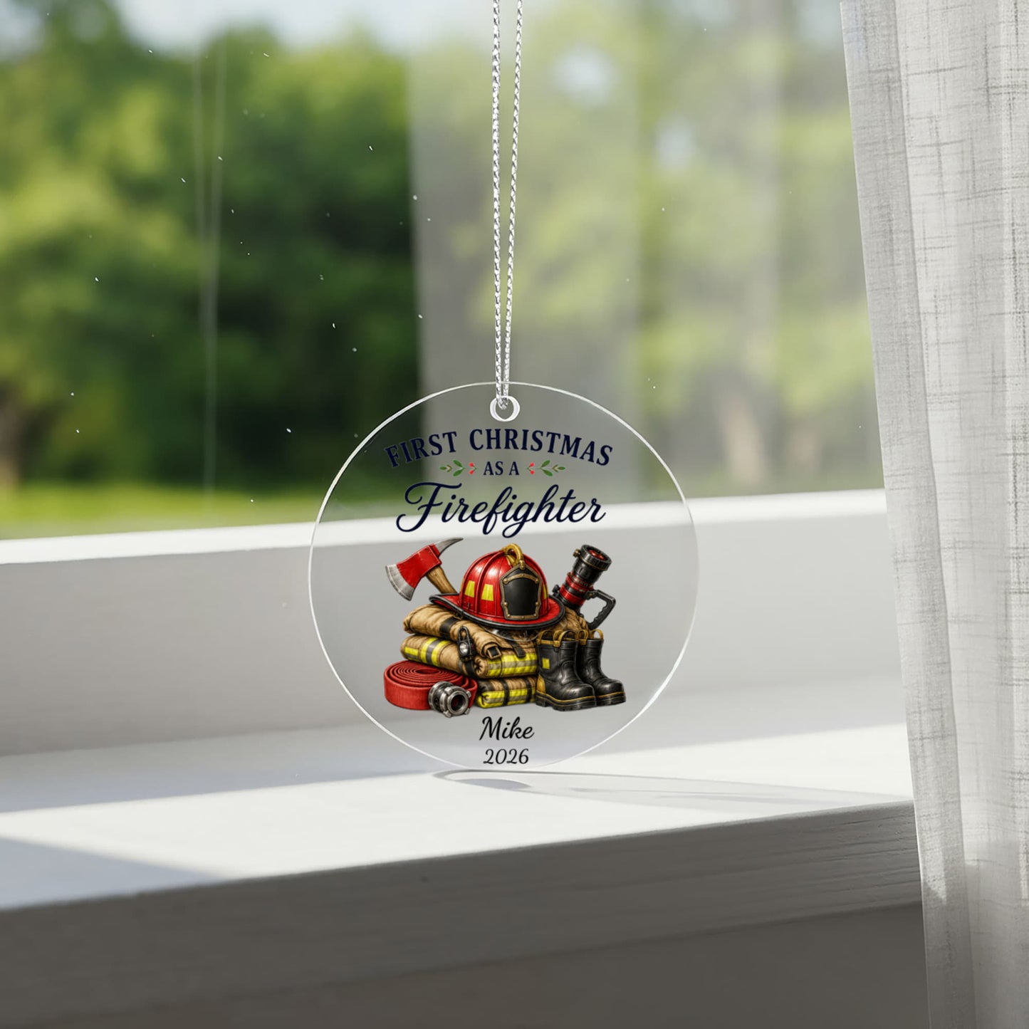 1st Christmas As A Firefighter Ornament