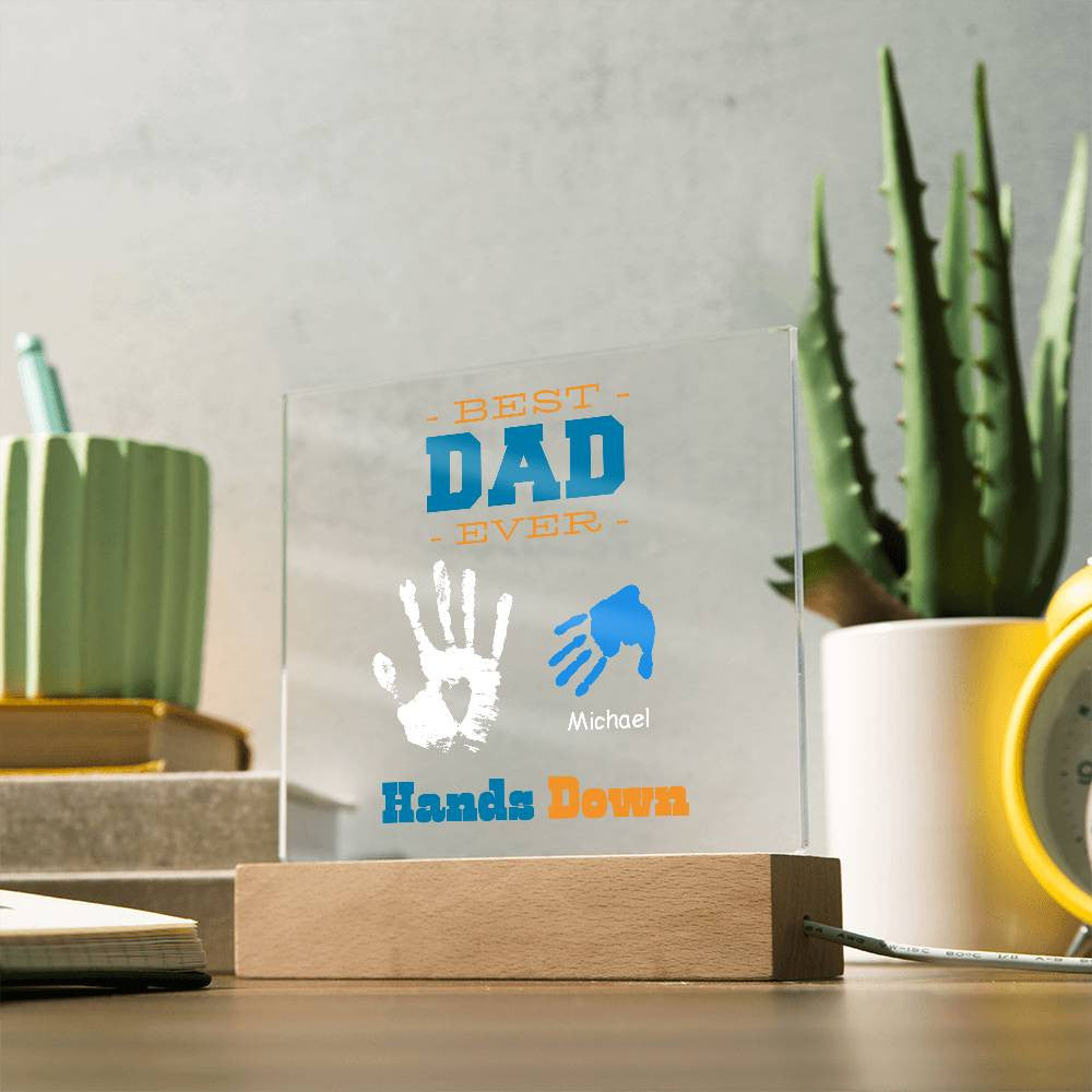 Best Dad Ever Hands Down with Childrens Names-[Heartfelt Family Gift]