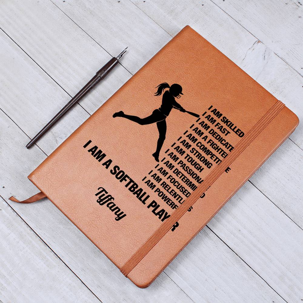 Personalized Softball Player Affirmation Journal