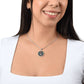 Mexican Sugar Skull Calavera  Round Pendant Necklace in Gold or silver-[Heartfelt Family Gift]
