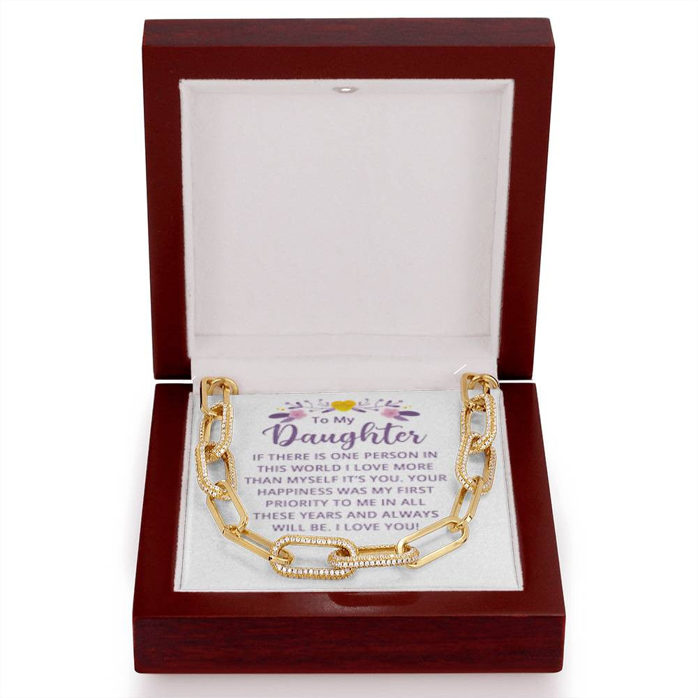 Daughter Forever Linked Necklace-[Heartfelt Family Gift]