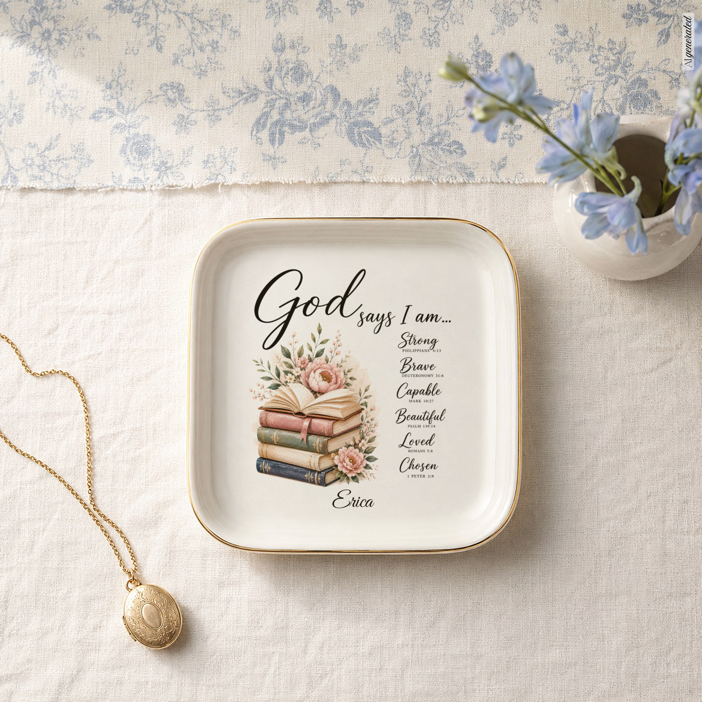 Book Lover Christian Jewelry dish