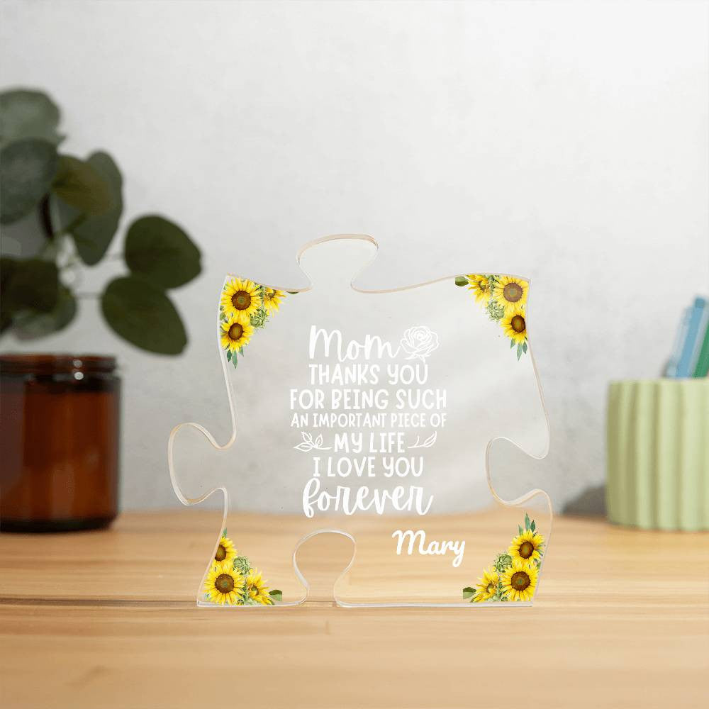 Mom Acrylic Puzzle Plaque-[Heartfelt Family Gift]
