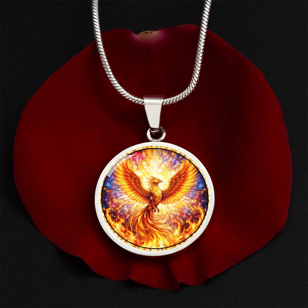 Rising Phoenix Personalized Engraved Necklace Bracelet or Keychain