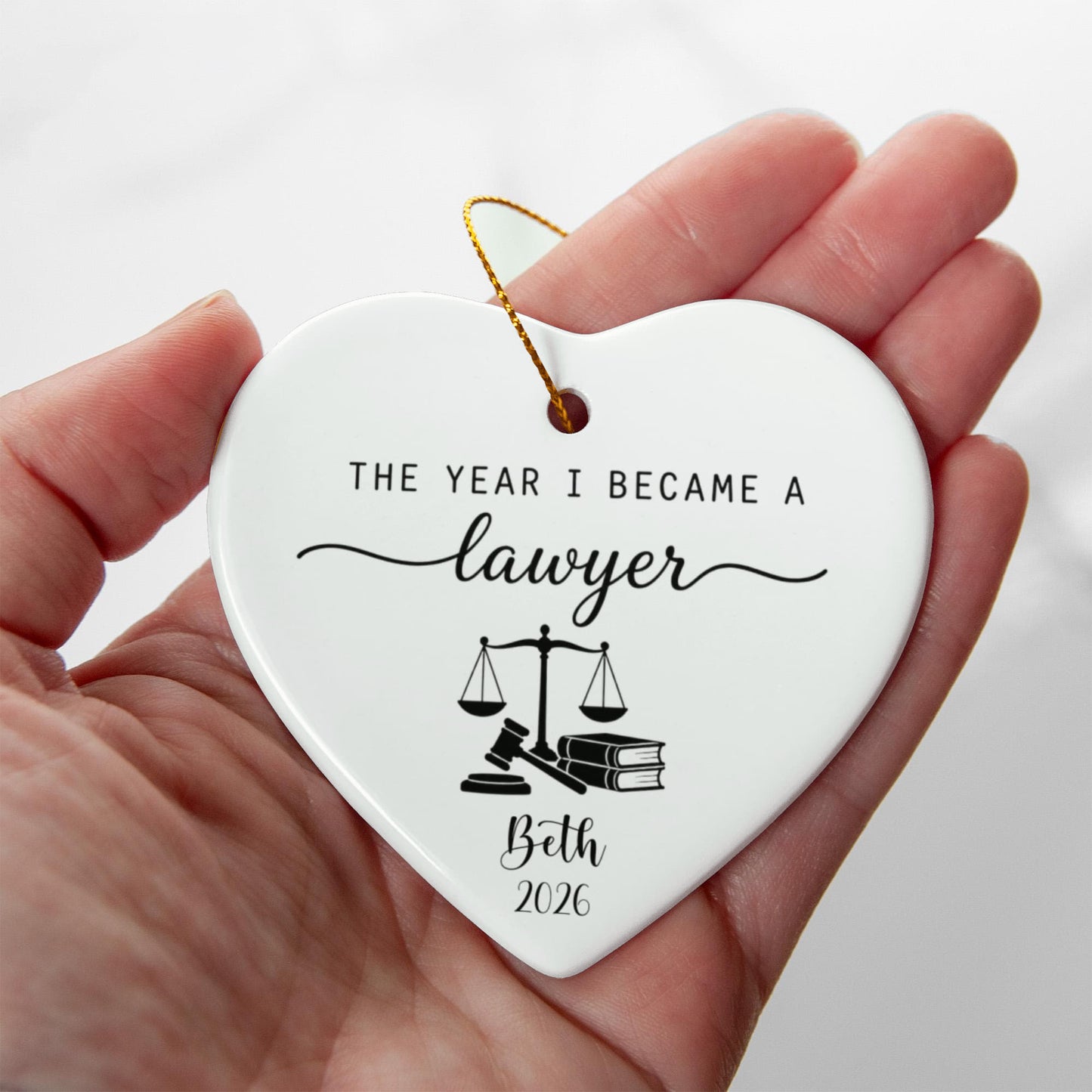 1st Christmas As A Lawyer Ornament