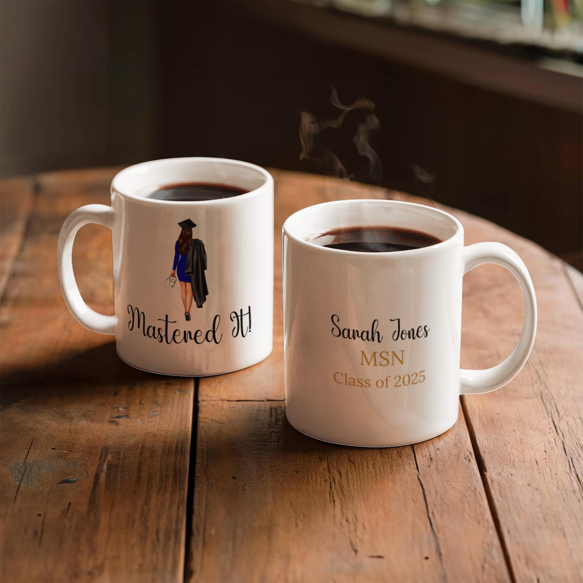 Personalized Masters Degree MSN Nursing Graduation Mug-[Heartfelt Family Gift]