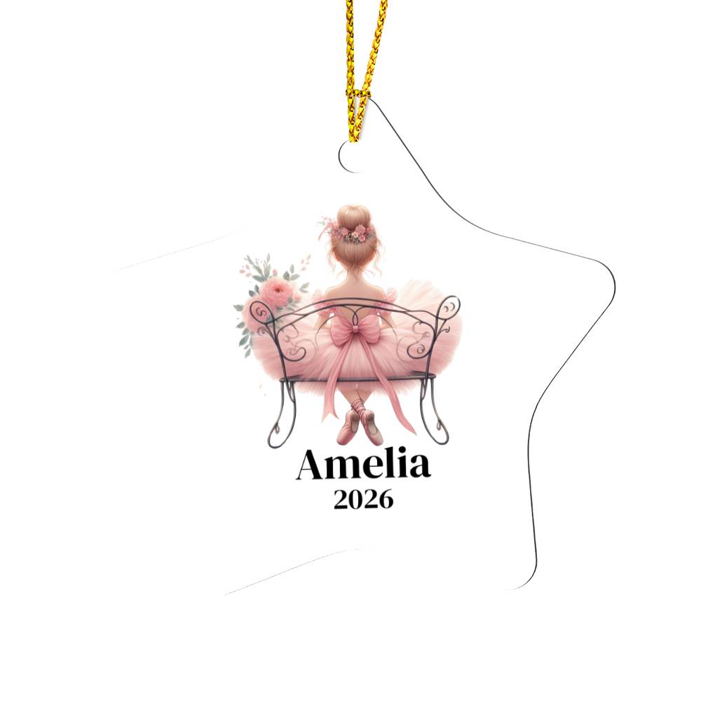 Ballerina Dance Recital Christmas Star Ornament
