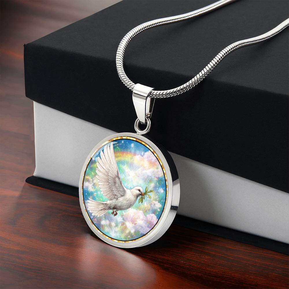 Memorial Dove Personalized Engraved Necklace Bracelet or Keychain