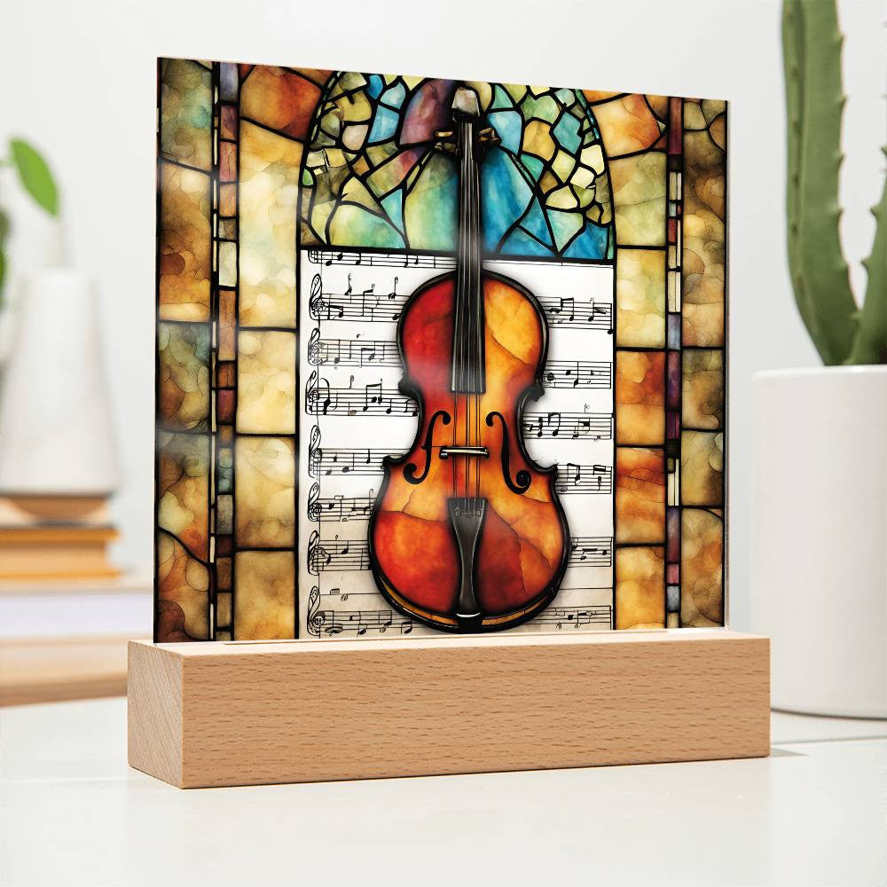 Violin Acrylic Plaque Gift for Music Lover-[Heartfelt Family Gift]
