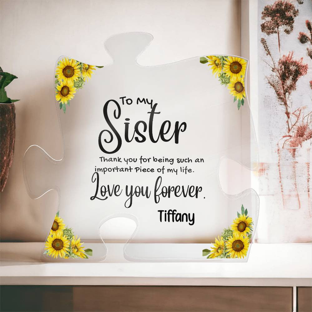 Sister Acrylic Puzzle Plaque-[Heartfelt Family Gift]