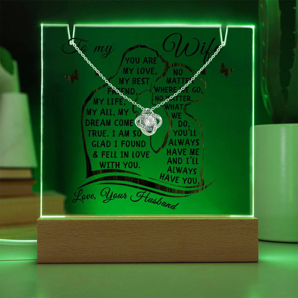 Wife Acrylic Necklace Gift Set-[Heartfelt Family Gift]