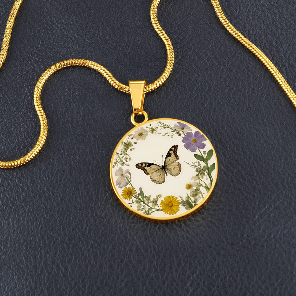 April Birth Month Flower Necklace Daisy and Sweet pea Pendant-[Heartfelt Family Gift]