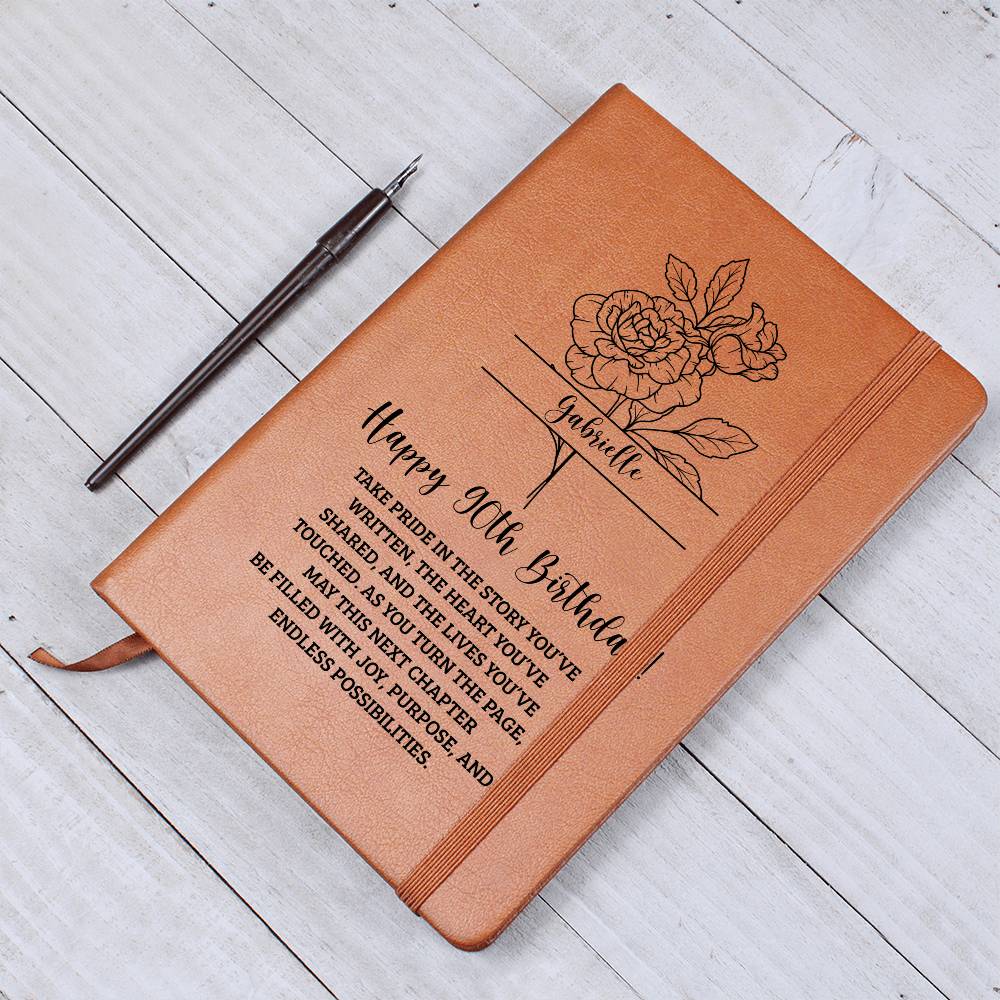 90th Birthday Birth Flower Journal