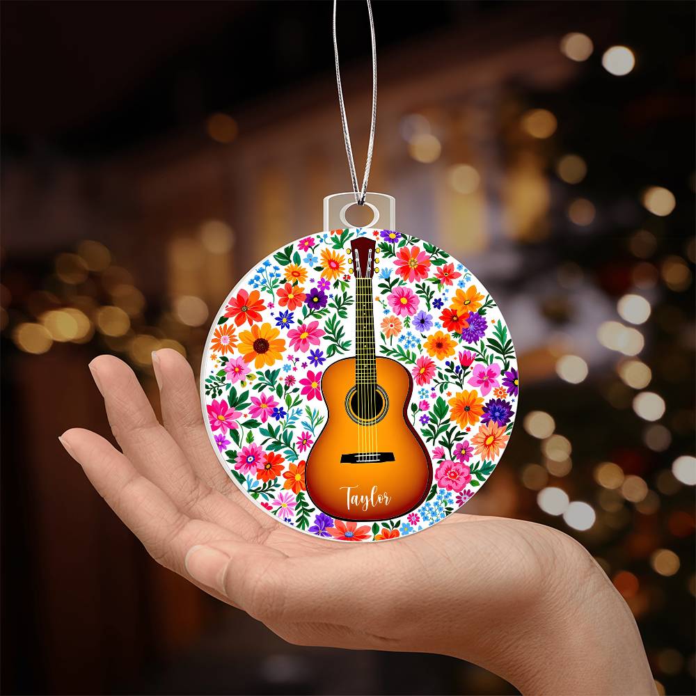 Personalized Acoustic Guitar Ornament