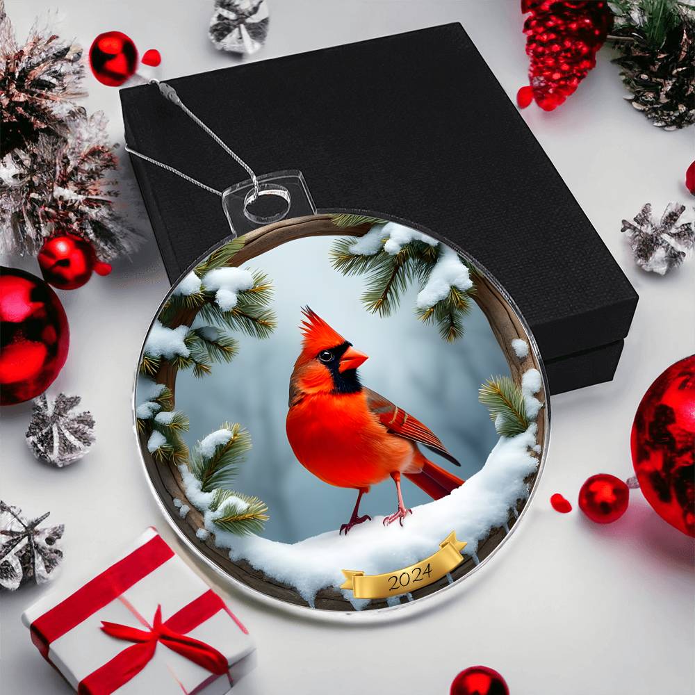 Personalized Cardinal Christmas Ornament