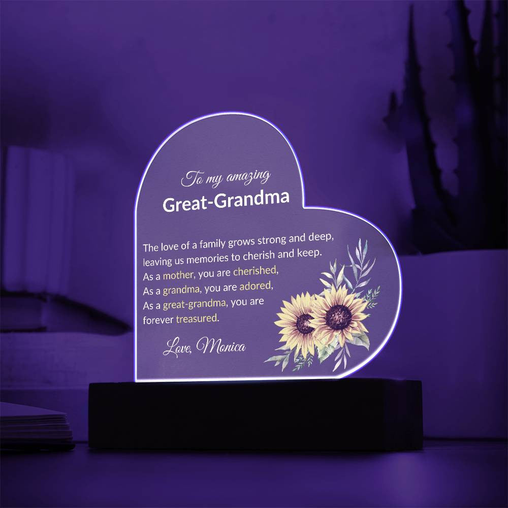 Personalized Great-Grandma Plaque-[Heartfelt Family Gift]