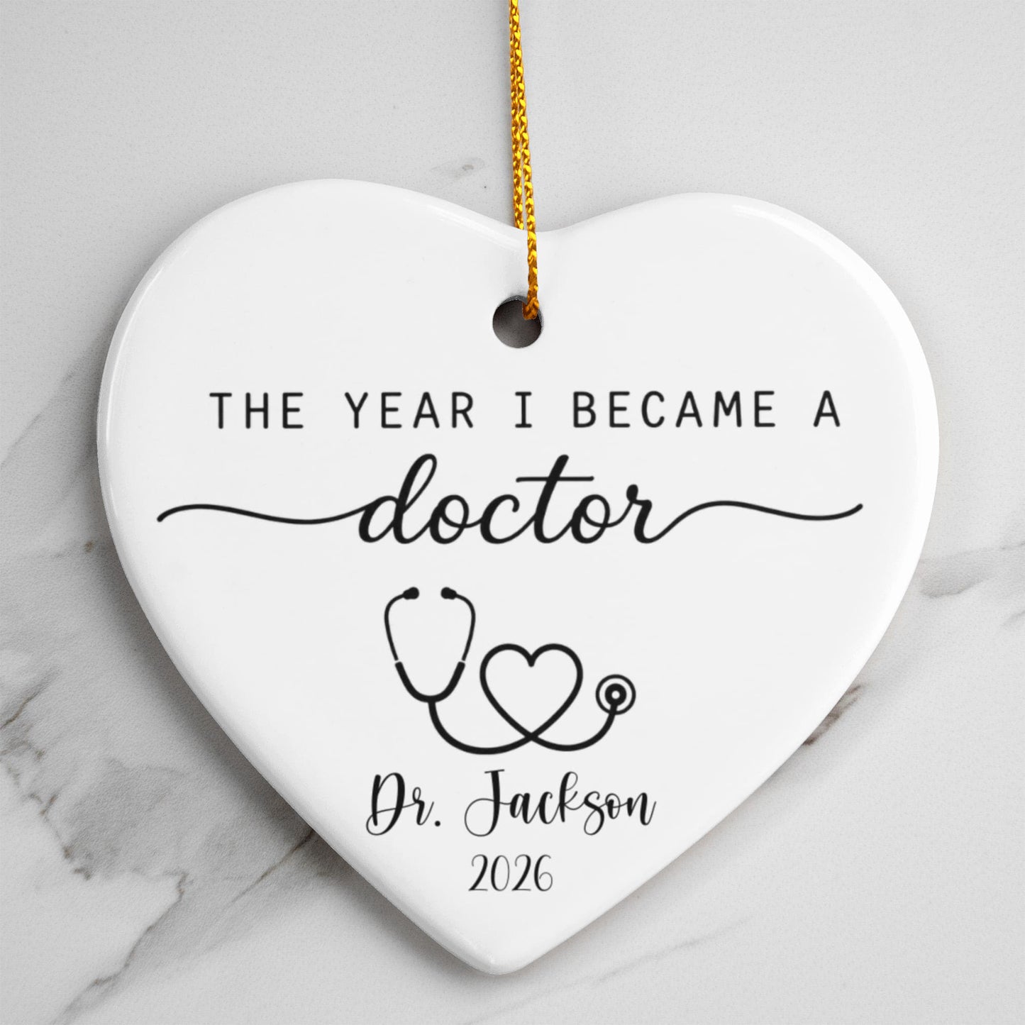 1st Christmas As A Doctor Ornament
