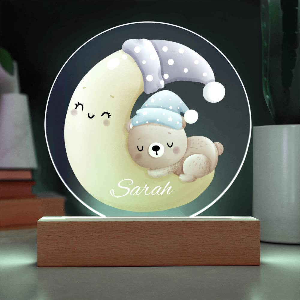 Teddy Bear Night Light Night Light For Kids Room, Nursery Night Light, Personalized Night Light, Girls Night Light, Gift For Kids, Baby Gift-[Heartfelt Family Gift]