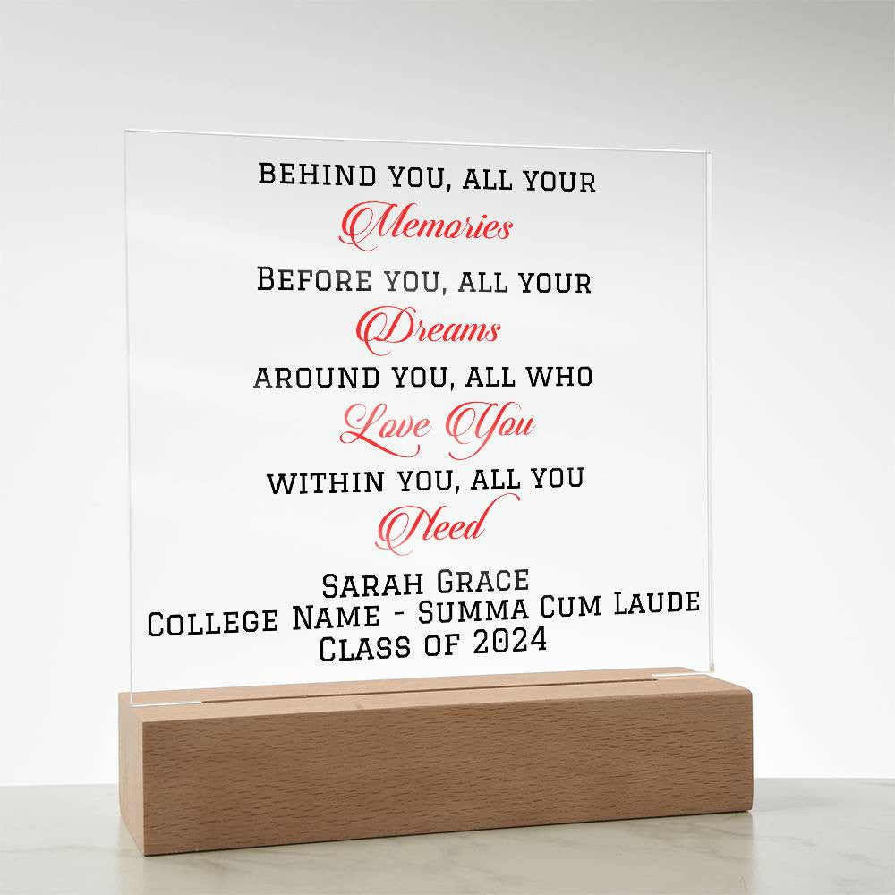 Class of 2025 Graduation Gift Plaque-[Heartfelt Family Gift]