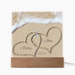 Names In The Sand Petite Ribbons Plaque & Necklace Gift Set-[Heartfelt Family Gift]