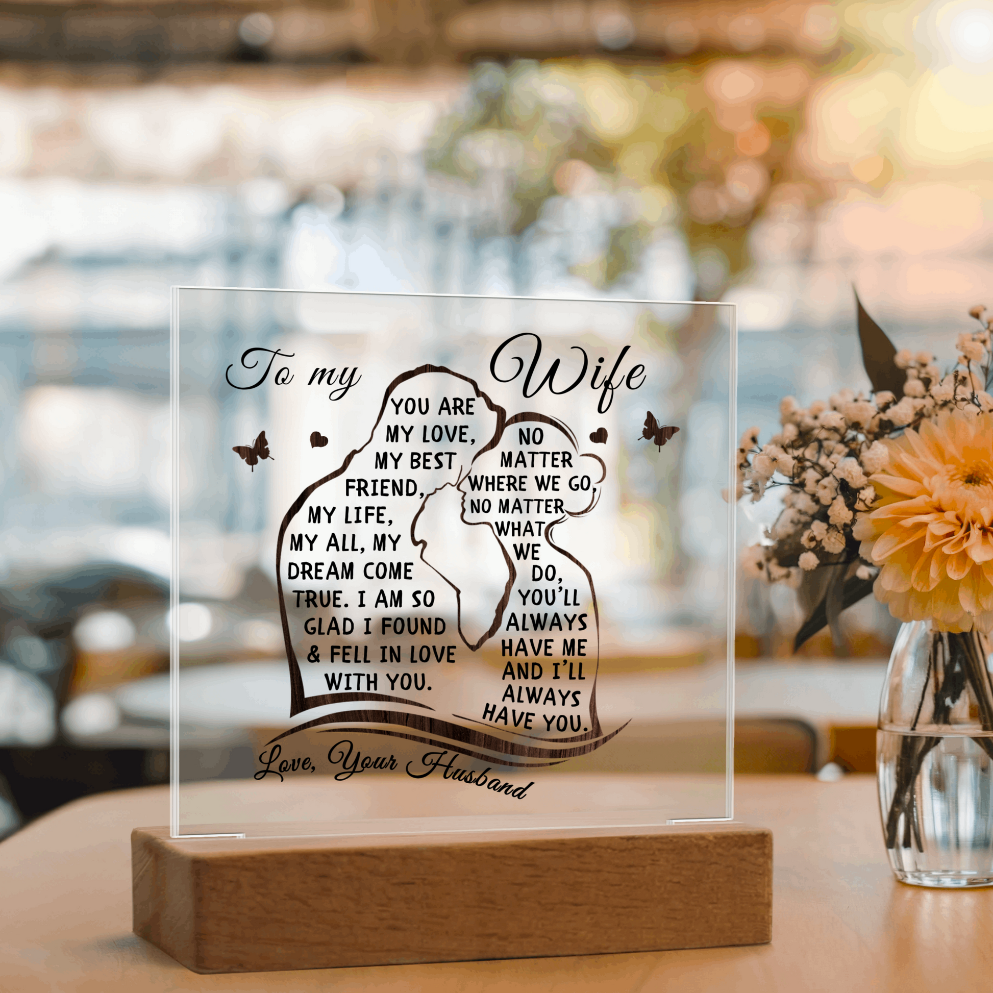 To My Wife Sentimental Plaque Gift-[Heartfelt Family Gift]