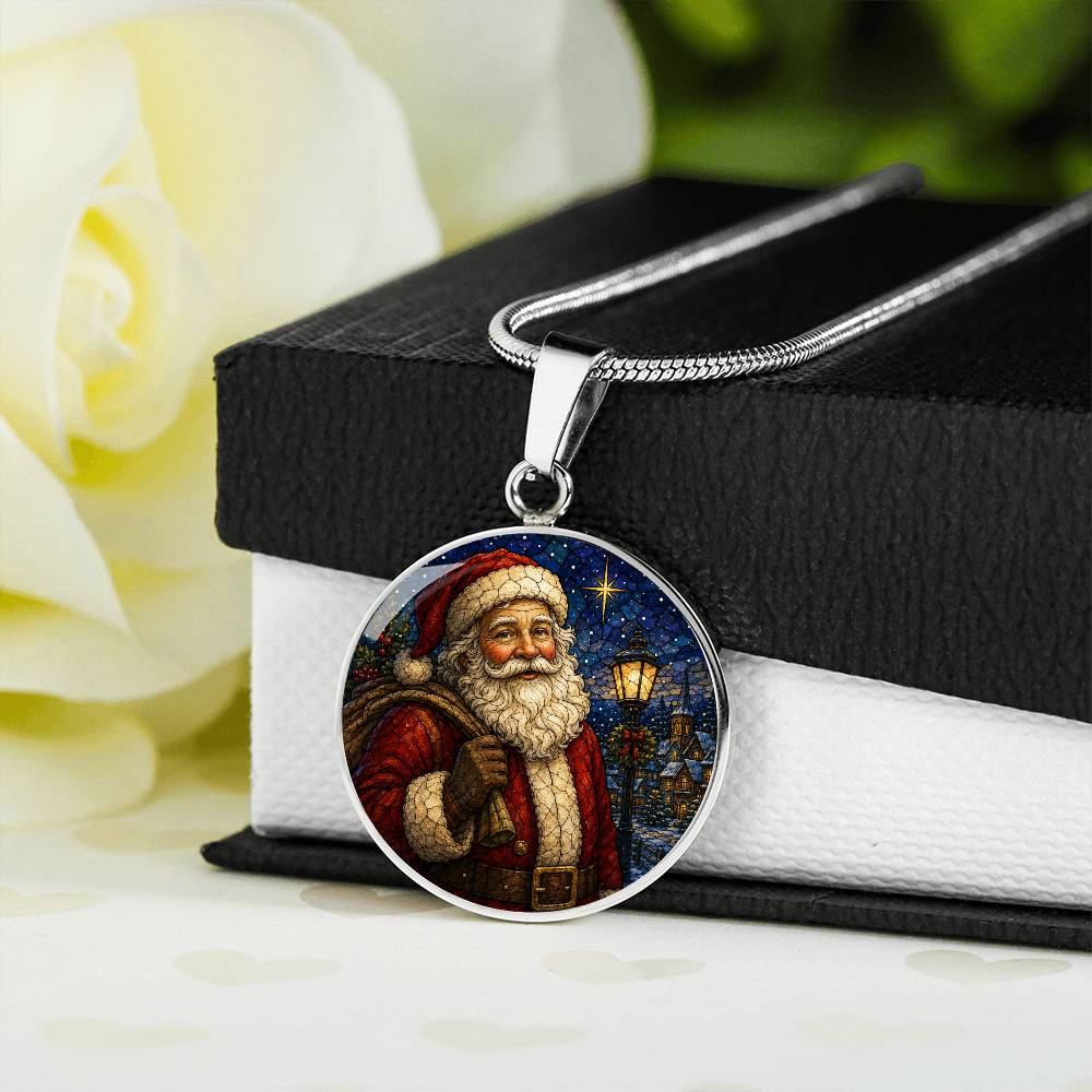 Personalized Santa Engraved Necklace