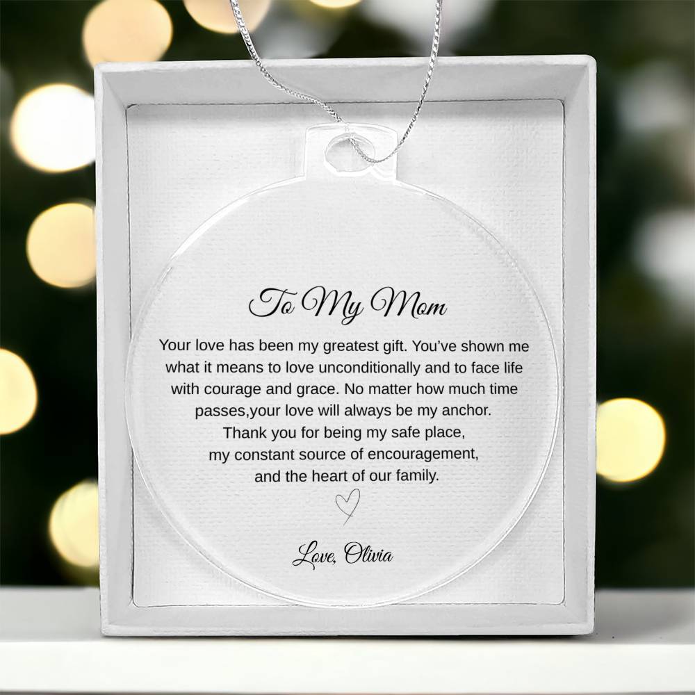 To My Mom Acrylic Ornament
