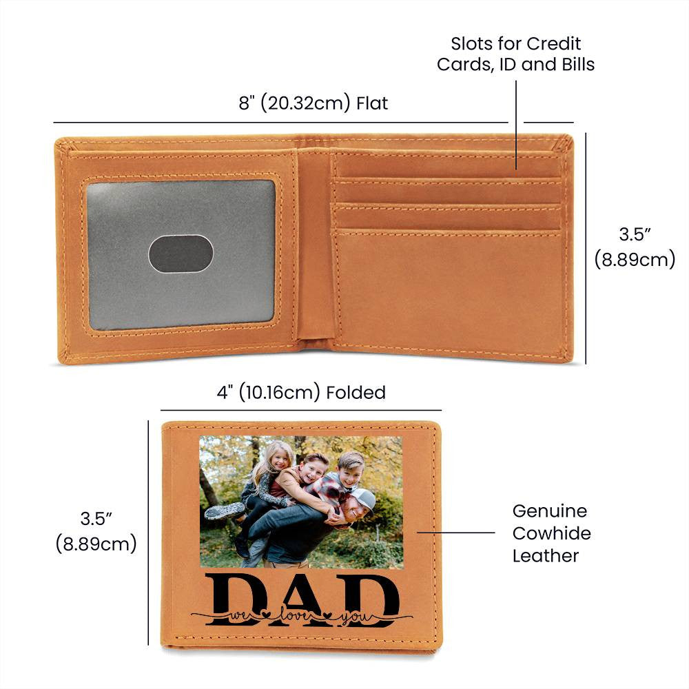 Custom Photo Wallet Gift for Dad-[Heartfelt Family Gift]