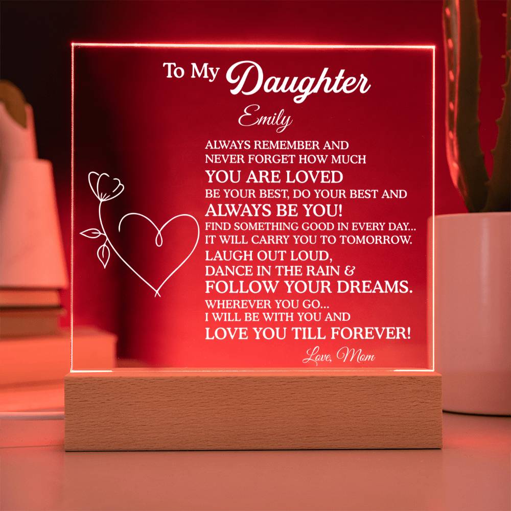 Daughter Acrylic Square Plaque