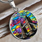 London Bridge Skyline Round Pendant Necklace in Gold or silver-[Heartfelt Family Gift]