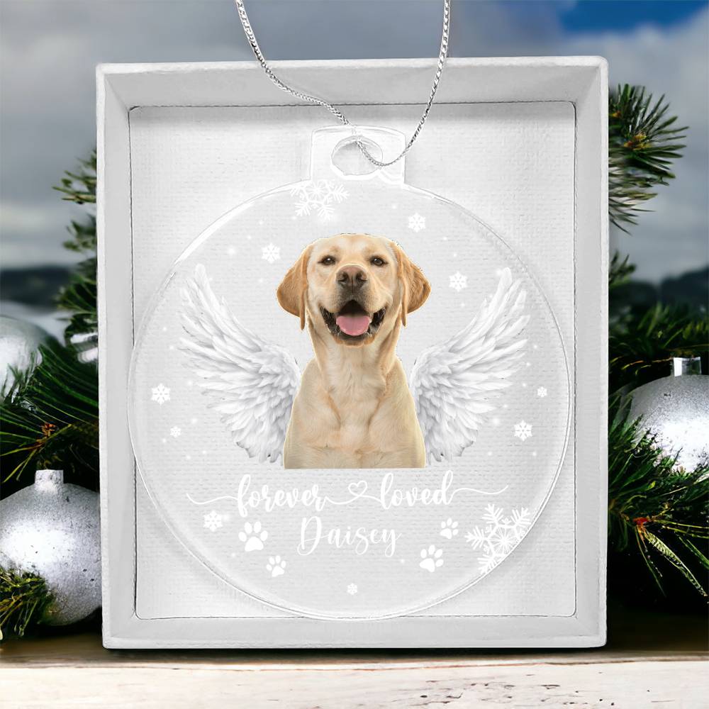 Personalized Pet Photo Memorial Christmas Ornament