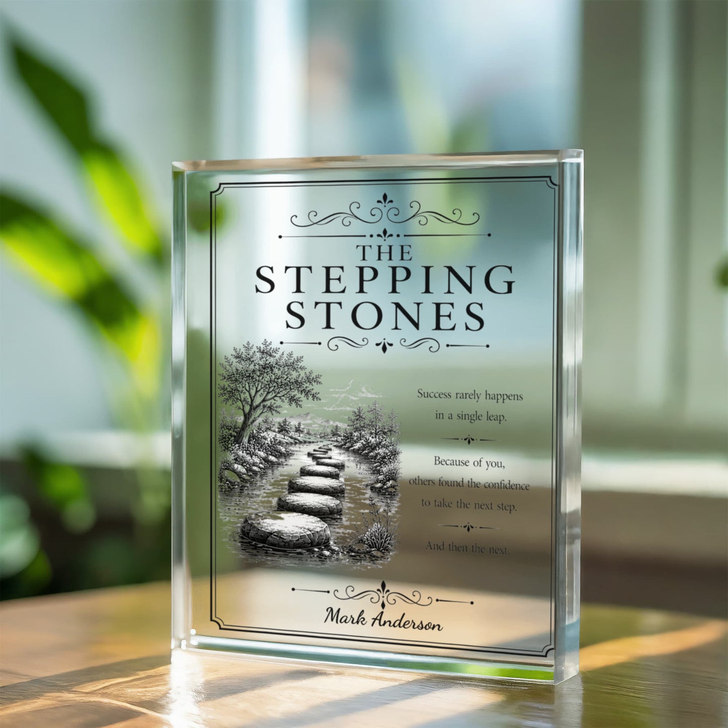 Stepping Stone Farewell Plaque, Personalized Gift for Retirement