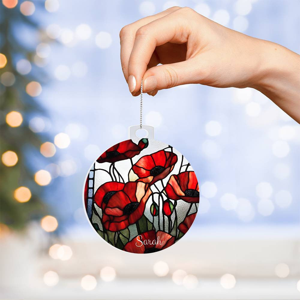 Poppies Ornament-[Heartfelt Family Gift]