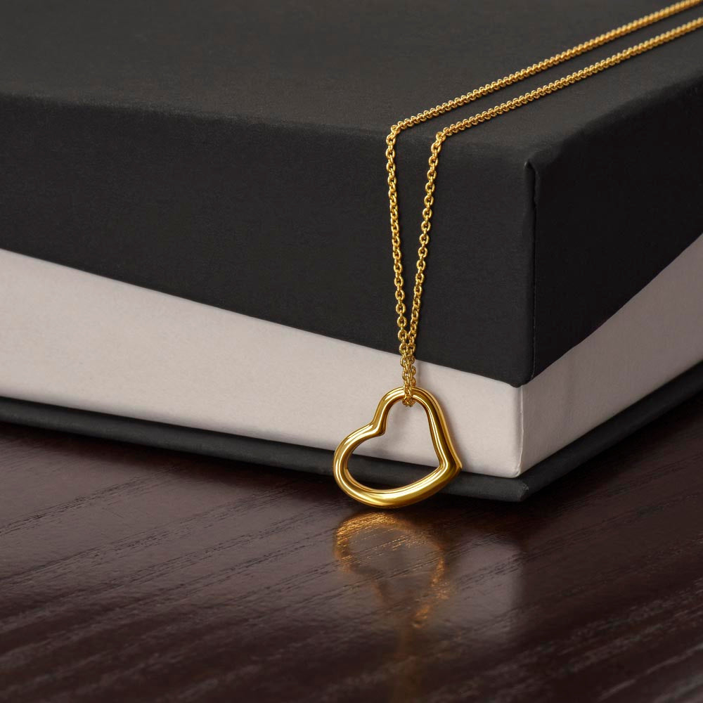 5th Grade Graduation Gold Delicate Heart Necklace-[Heartfelt Family Gift]