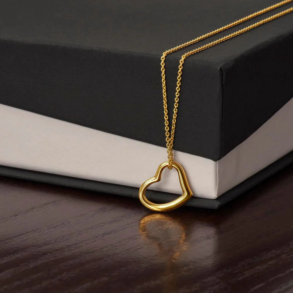 6th Grade Graduation Gift Gold Heart Necklace-[Heartfelt Family Gift]