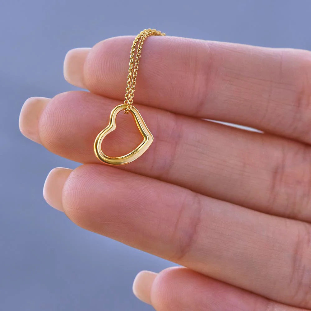 6th Grade Graduation Gift Gold Heart Necklace-[Heartfelt Family Gift]