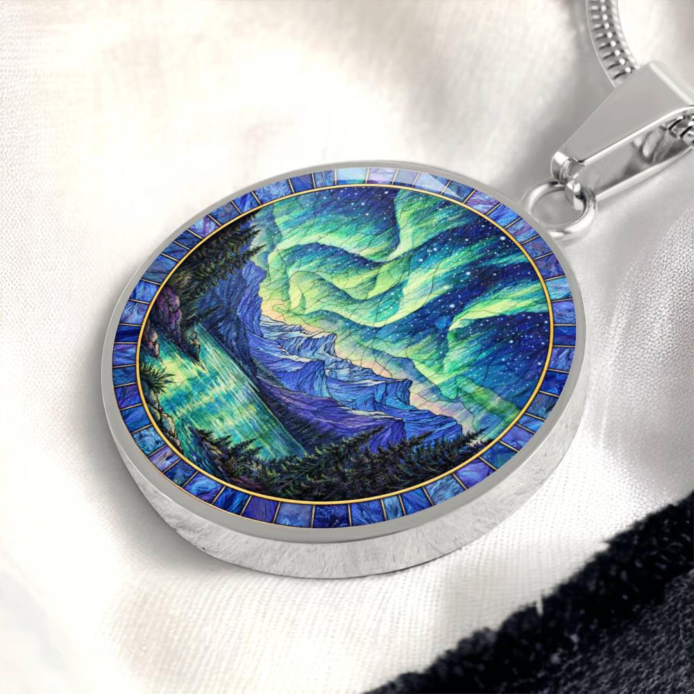 Northern Lights Necklace Pendant, Aurora Borealis Jewelry, Gift for Nature Lovers, Northern Lights Bracelet