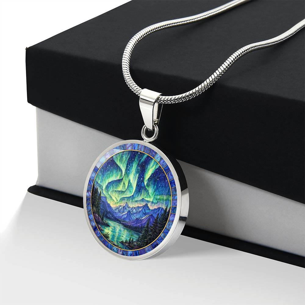 Northern Lights Necklace Pendant, Aurora Borealis Jewelry, Gift for Nature Lovers, Northern Lights Bracelet