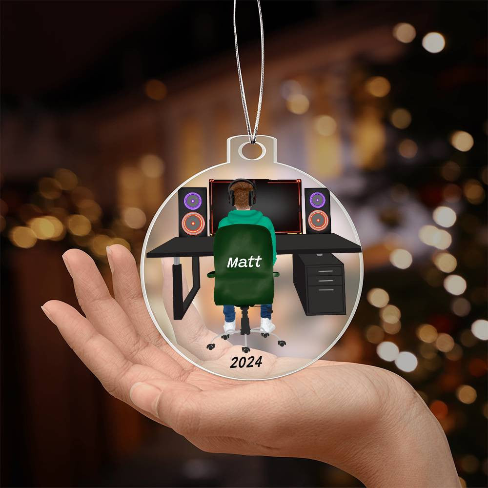 Custom Gamers Christmas Ornament for Video Game Player-[Heartfelt Family Gift]