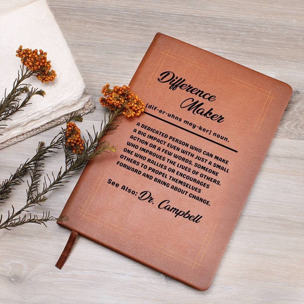 Difference Maker Personalized Journal-[Heartfelt Family Gift]