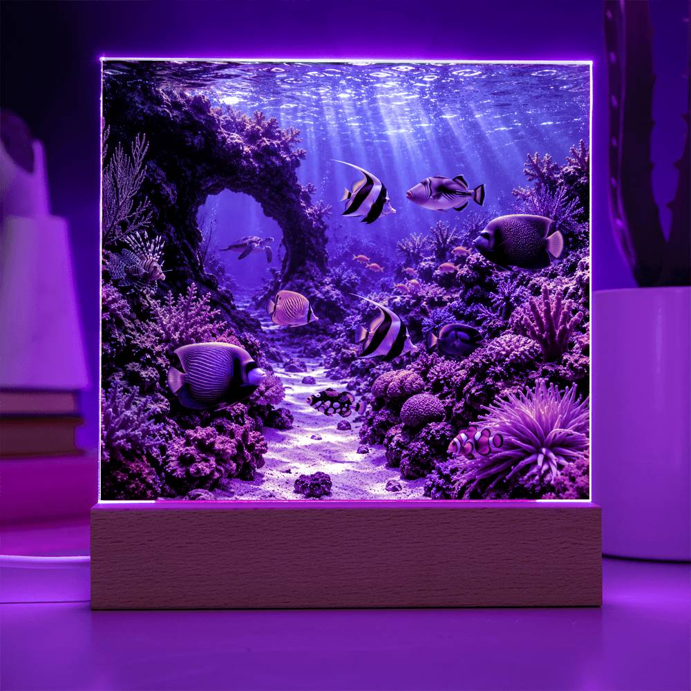 Underwater Coral Reef LED Acrylic Plaque