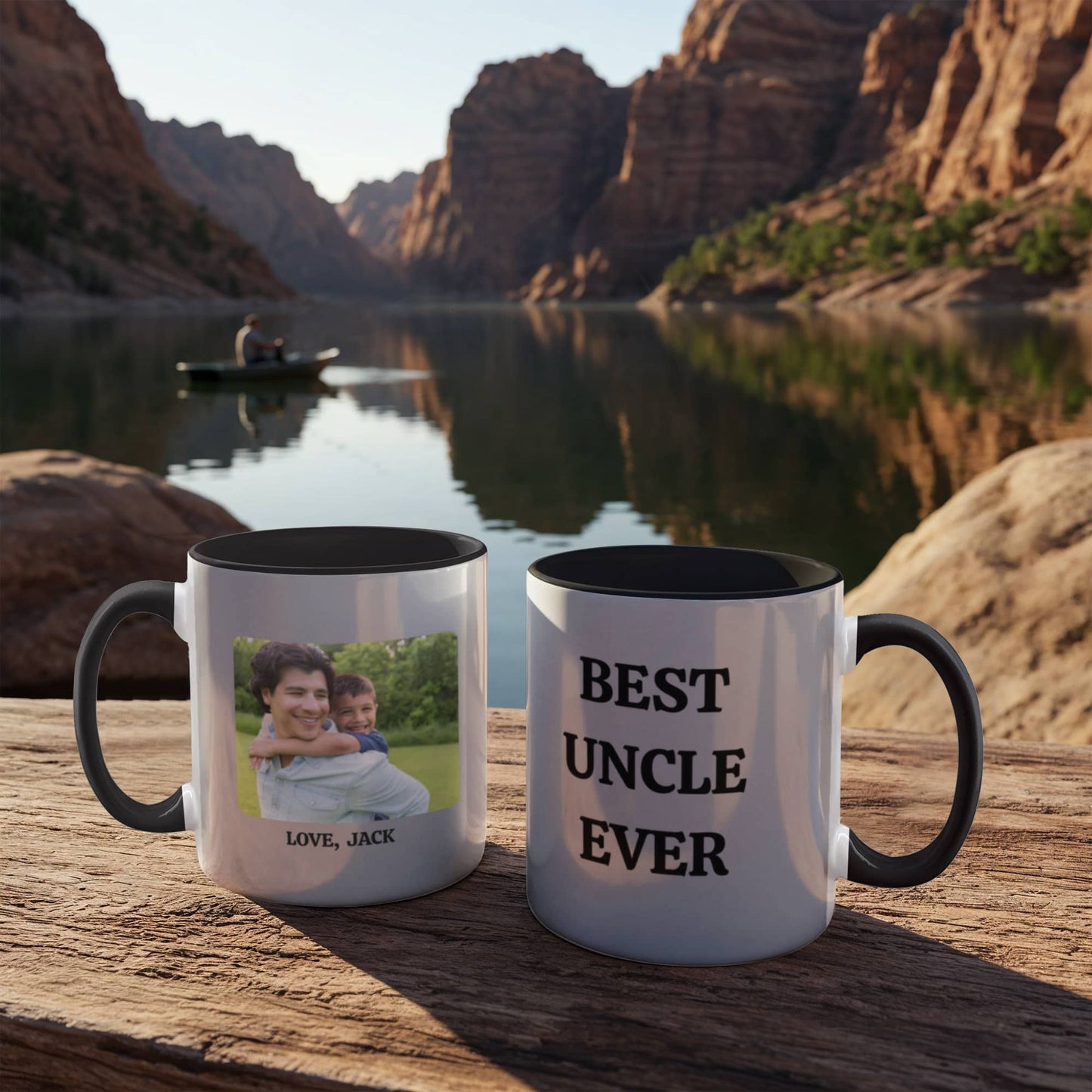 Best Uncle Photo Mug, Custom Coffee Cup, Uncle Gift Idea, Personalized Ceramic Mug, Two Tone Photo Mug, 11oz 15oz, Gift for Him