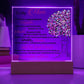 To My Mom LED Acrylic Heart Plaque