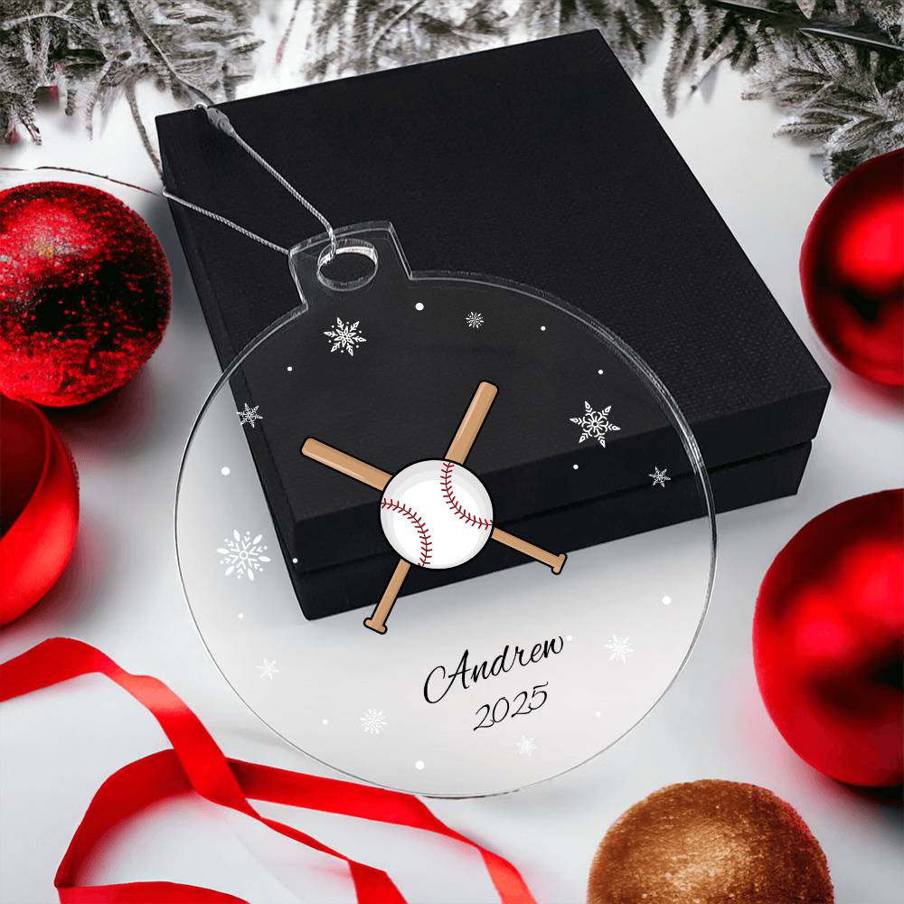 Baseball Christmas Tree Ornament