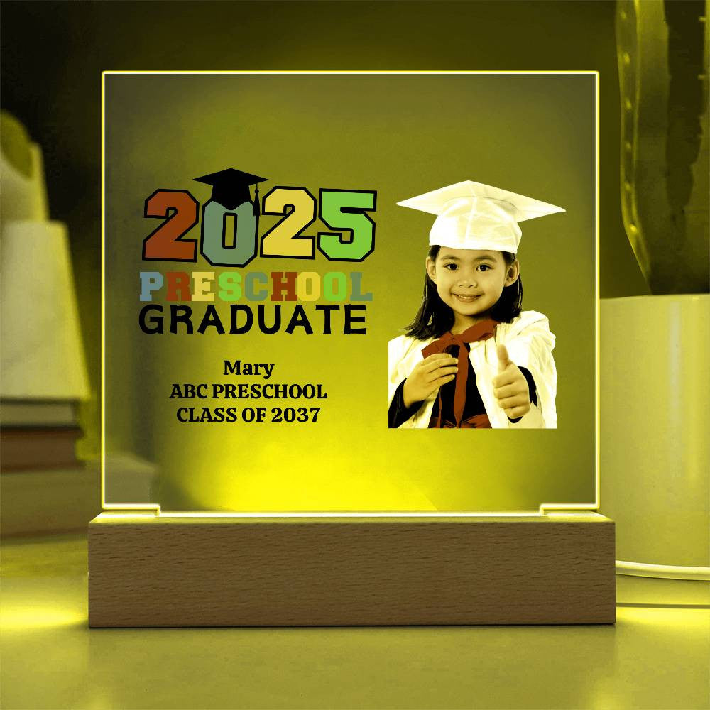 Preschool Graduation Photo LED Plaque-[Heartfelt Family Gift]