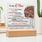 To My Mom LED Acrylic Heart Plaque