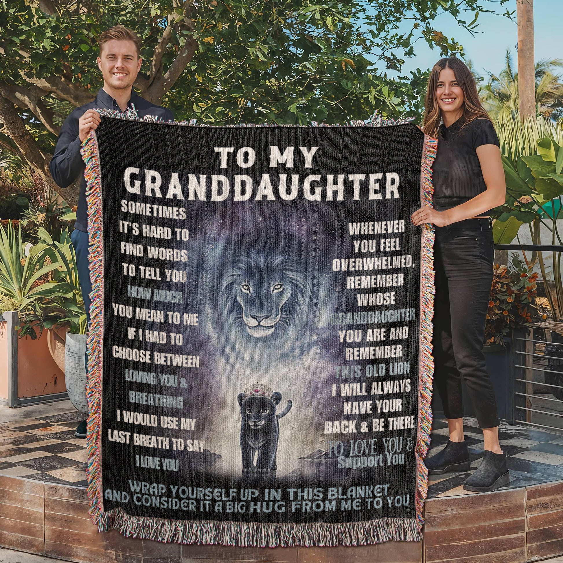 Granddaughter Woven Blanket-[Heartfelt Family Gift]